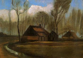 Vincent Van Gogh : Farmhouses among Trees